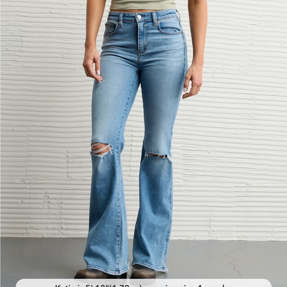 NWT American Eagle Super High Rise Flare 12 Regular